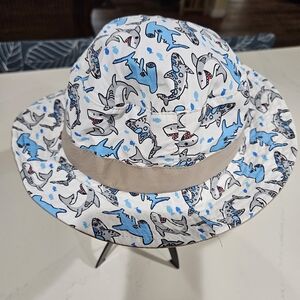 Scala Kids Tan and White Shark Bucket Hat